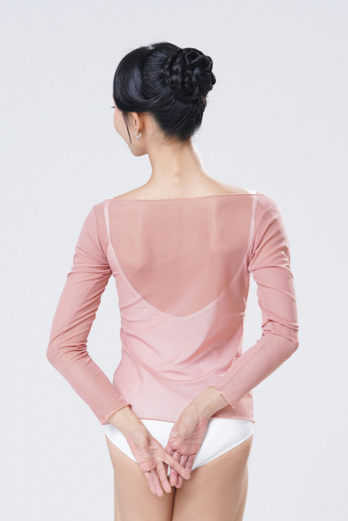 Elastic mesh Warm up tops-2502-2