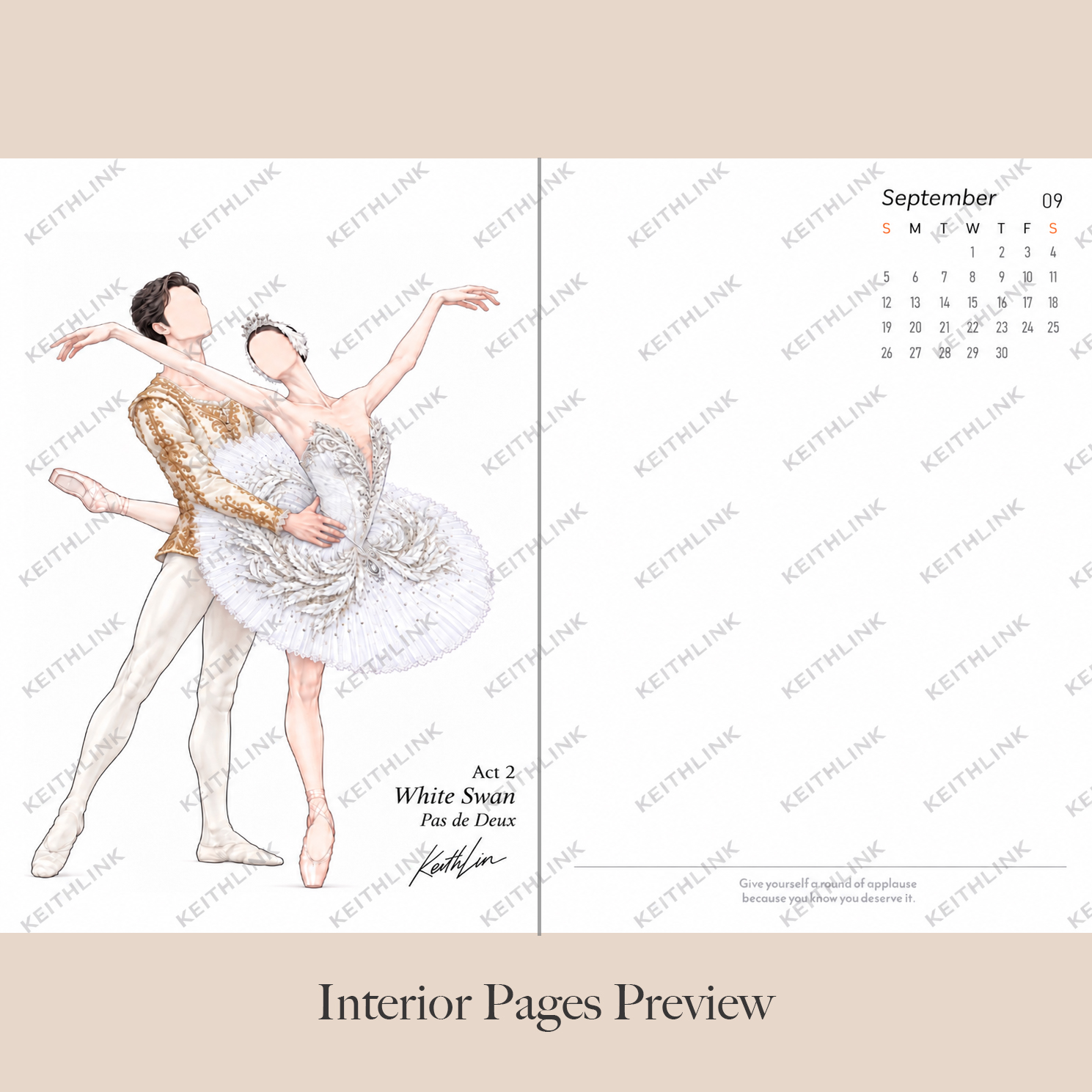 Calender swan lake